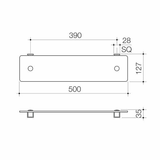 Caroma Quatro Glass Shelf