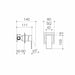 Caroma Quatro Solid Bath/Shower Mixer