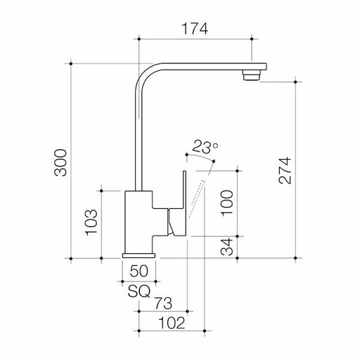 Caroma Quatro Solid Sink Mixer