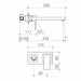Caroma Quatro Solid Wall Bath Mixer