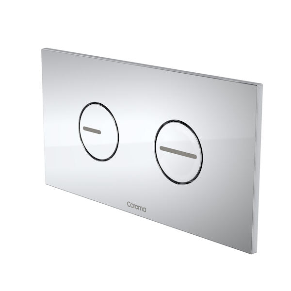 Caroma Invisi Series II® Round Dual Flush Plate & Buttons (Plastic) Chrome