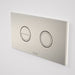 Caroma Invisi Series II® Round Dual Flush Plate & Buttons (Metal) - Brushed Nickel