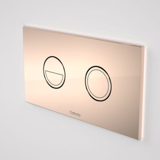 Caroma Invisi Series II® Round Dual Flush Plate & Buttons (Metal) - Iron Bronze