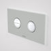 Caroma Invisi Series II® Round Dual Flush Plate & Buttons (Metal) Light Grey
