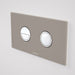 Caroma Invisi Series II® Round Dual Flush Plate & Buttons (Metal) Mid Grey