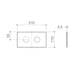 Caroma Invisi Series II® Round Dual Flush Plate & Buttons (Metal) Satin