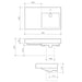 Caroma Liano Nexus 750 Wall Basin LHS 1TH