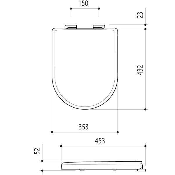 Caroma Arc Soft-Close Toilet Seat with GermGard®