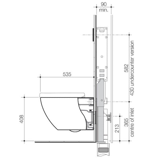 Caroma Urbane Wall Hung Invisi Series II® Suite - ID, IW, IC