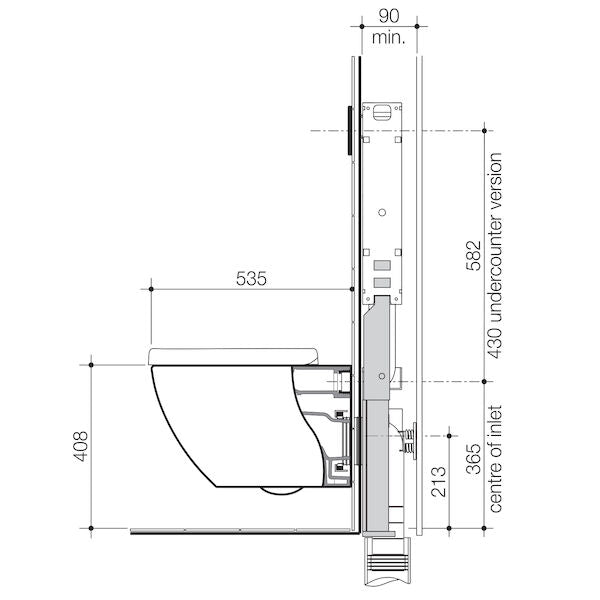 Caroma Urbane Wall Hung Invisi Series II® Suite - ID, IW, IC