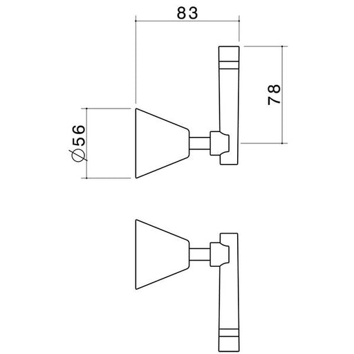 Caroma Elegance Lever Care Wall Top Assemblies (Lead Free)