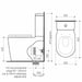 Caroma Liano Cleanflush® Easy Height Wall Faced Suite with Liano Care Single Flap Seat - Anthracite Grey (with GermGard®)