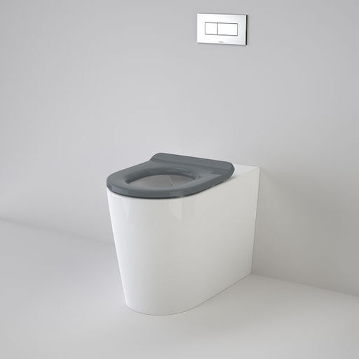 Caroma Liano Cleanflush® Invisi Series II® Easy Height Wall Faced Suite with Liano Care Single Flap Seat - Anthracite Grey (with GermGard®)
