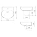 Caroma Opal 510 Wall Basin 1TH
