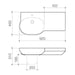 Caroma Opal 920 RHS Wall Basin 1TH