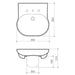Caroma Opal Sole 550 Wall Basin 1TH