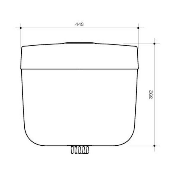 Caroma SLIMLINE 4.5/3L Connector Cistern & Seat
