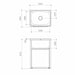 Caroma Eureka 45 Litre Compact T&C with Floor - 0TH, Flexible By-Pass (Includes one flexible by-pass kit)