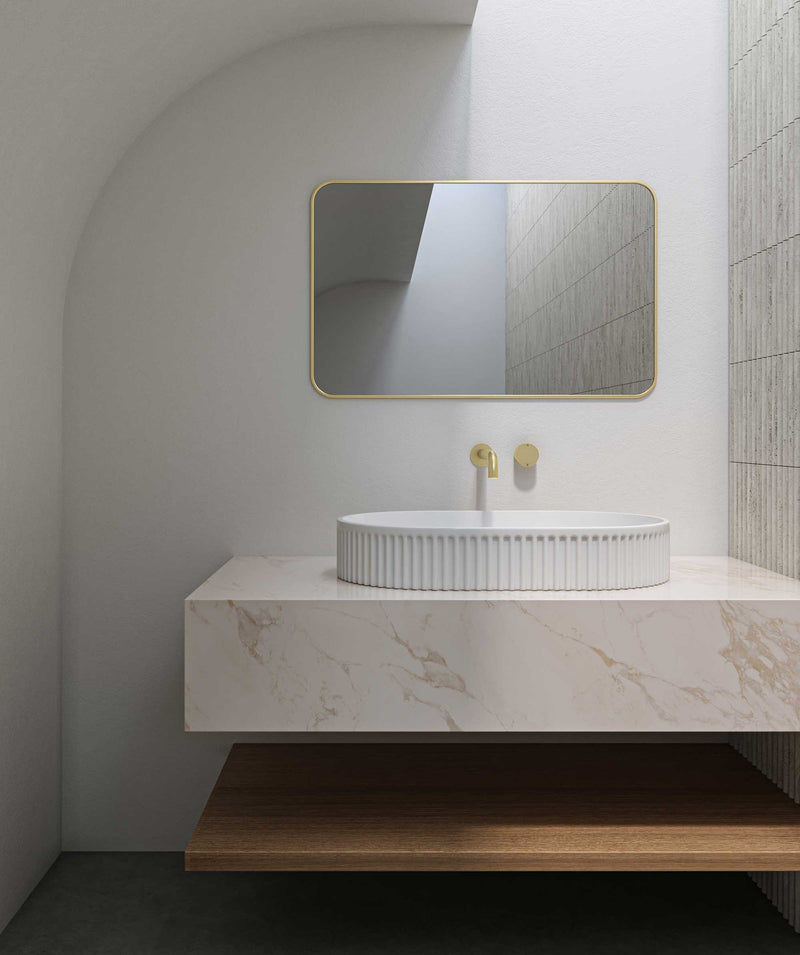 SEIMA Cleo 500 - White Matte & White Gloss Ceramic Above Counter Basin, Super-Ellipse