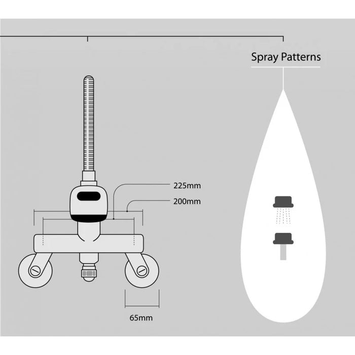 Quoss Chrome Reno Transformer Cobra Flex Single Flix Mixer With Breech Fittings