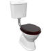 Johnson Suisse  Colonial Feature S Trap Toilet Suite, Mahogany Seat