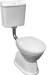 Johnson Suisse Colonial Feature S Trap Toilet Suite, White Seat