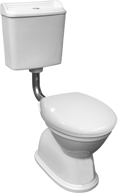 Johnson Suisse Colonial Feature S Trap Toilet Suite, White Seat