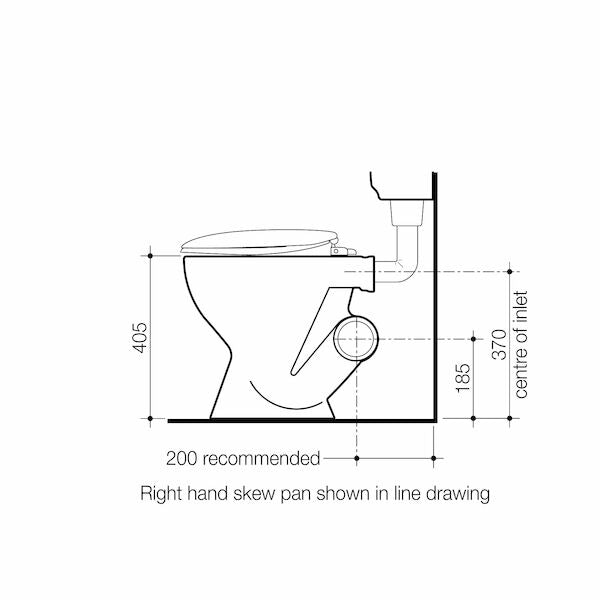 Caroma Concorde Right Hand Skew Trap Pan