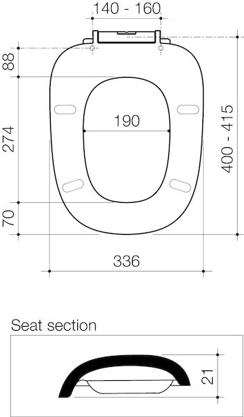 Caroma Contura Soft Close Seat with GermGard®