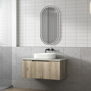 Aulic Calder Wall Hung Wave Groove Finger Pull Cabinet 900mm