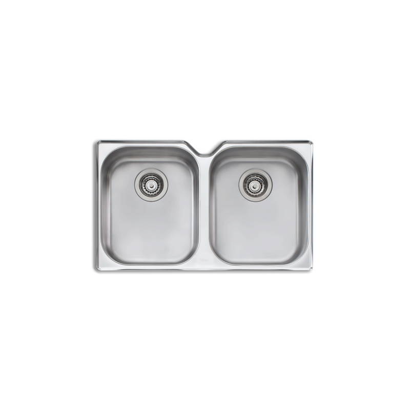 Oliveri Diaz Double Bowl Undermount Sink 770mm