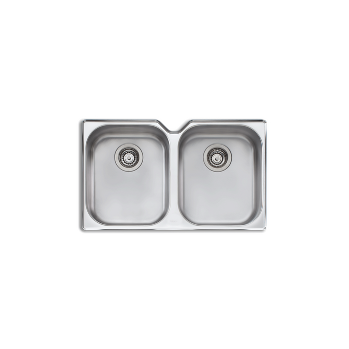 Oliveri Diaz Double Bowl Undermount Sink 770mm