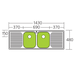 Oliveri Diaz Double Bowl Sink With Double Drainer 1430mm