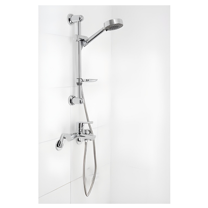 Quoss Diverter Bath/Shower with Drill-Free Rail Bar