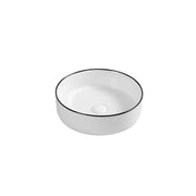 DOVE GLOSS WHITE WITH BLACK ABOVE COUNTER BASIN 360*360*120MM