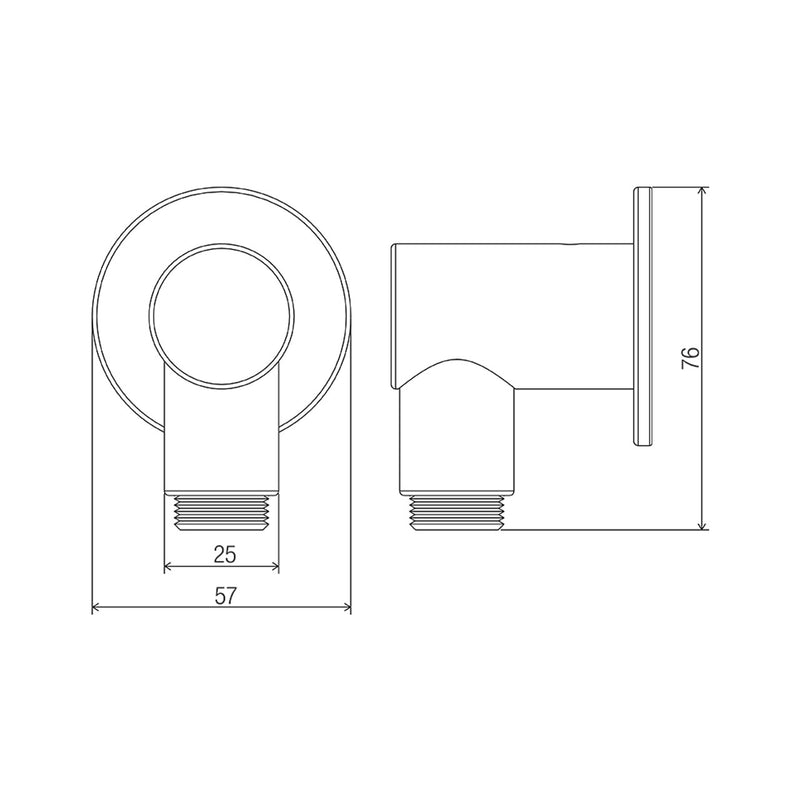 Conserv Wall Outlet Elbow with Dual Check Valve - With Wall Flange
