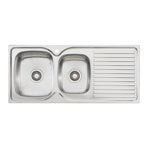 Oliveri Endeavour 1 & 3/4 Bowl Sink With Drainer