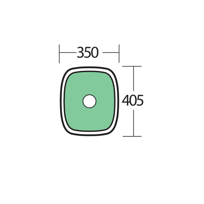 Oliveri Endeavour Standard Bowl Undermount Sink 350 X 405mm