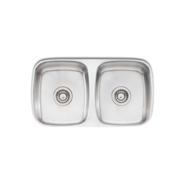 Oliveri Endeavour Double Bowl Undermount Sink 750 X 455mm