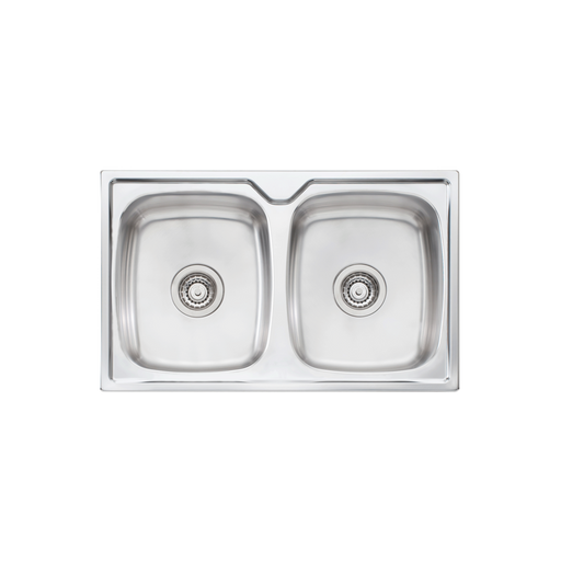 Oliveri Endeavour Double Bowl Topmount Sink NTH Double TM Bowl 770 X 480mm