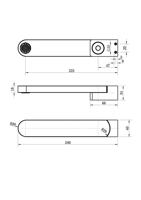 Modern National Nova Swivel Bath Spout