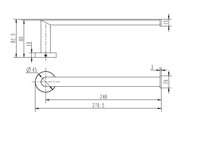 Modern National Eva Towel Rail