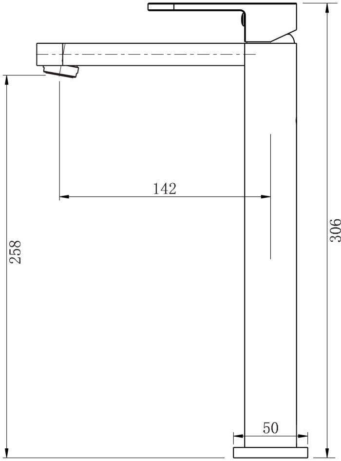 Modern National Eva High Rise Basin Mixer