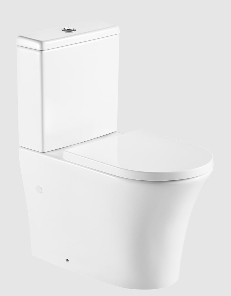 Johnson Suisse Emilia Back To Wall Rimless Toilet Suite With Polypropylene Soft Close Seat