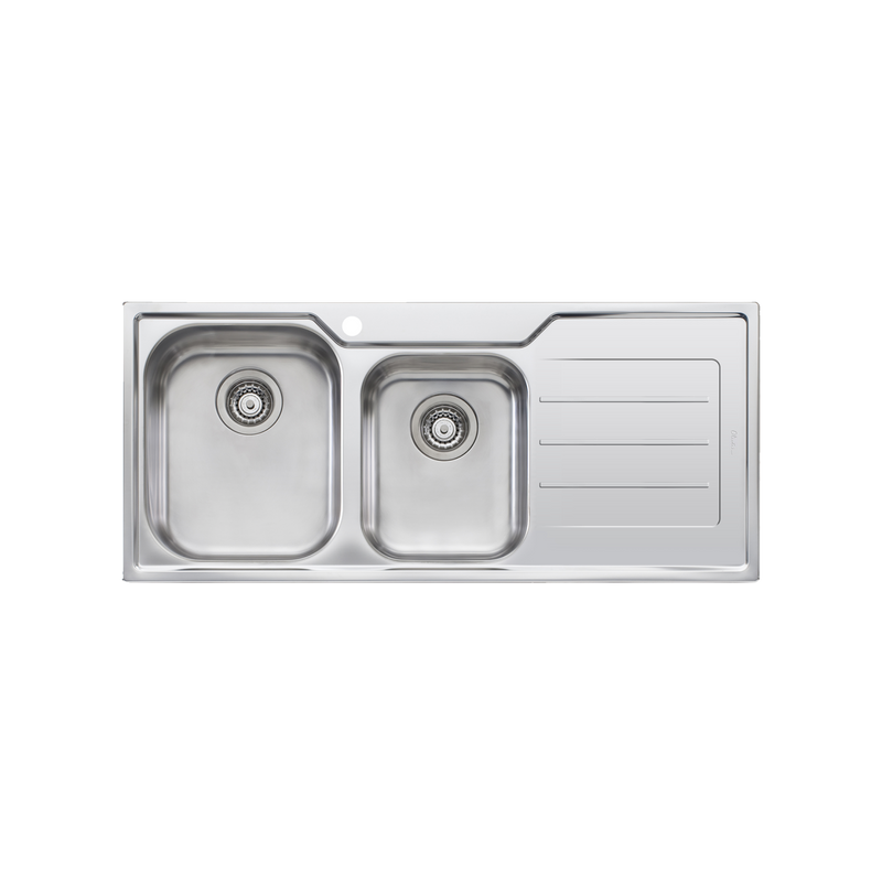 Oliveri Flinders 1 & 3/4 Bowl Sink With Drainer 1 Tap Hole
