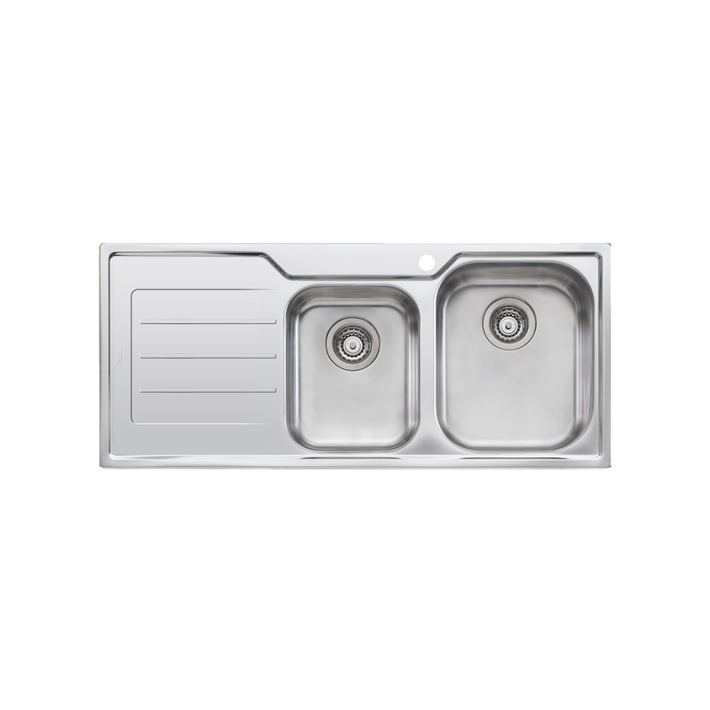 Oliveri Flinders 1 & 3/4 Bowl Sink With Drainer 1 Tap Hole