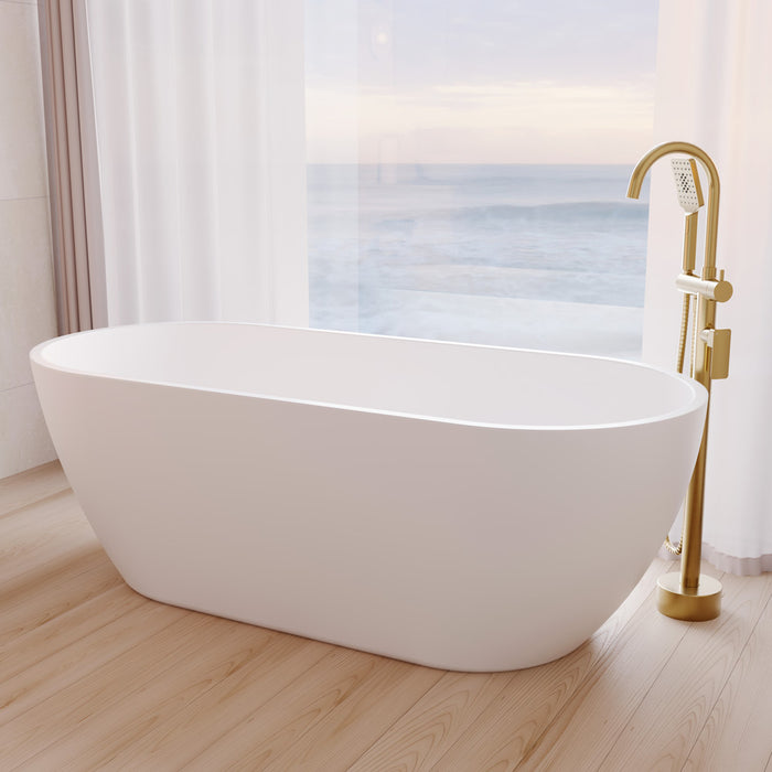 Fienza Koko Freestanding Acrylic Bath, 1680mm, Matte White