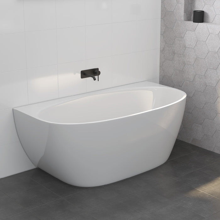 Fienza Keeto Back-To-Wall Acrylic Bath, 1500mm