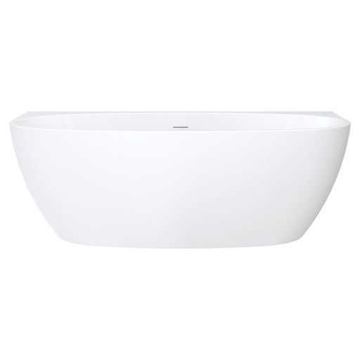 Keeto Back-To-Wall Acrylic Bath with Overflow, 1700mm