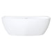 Keeto Back-To-Wall Acrylic Bath with Overflow, 1700mm